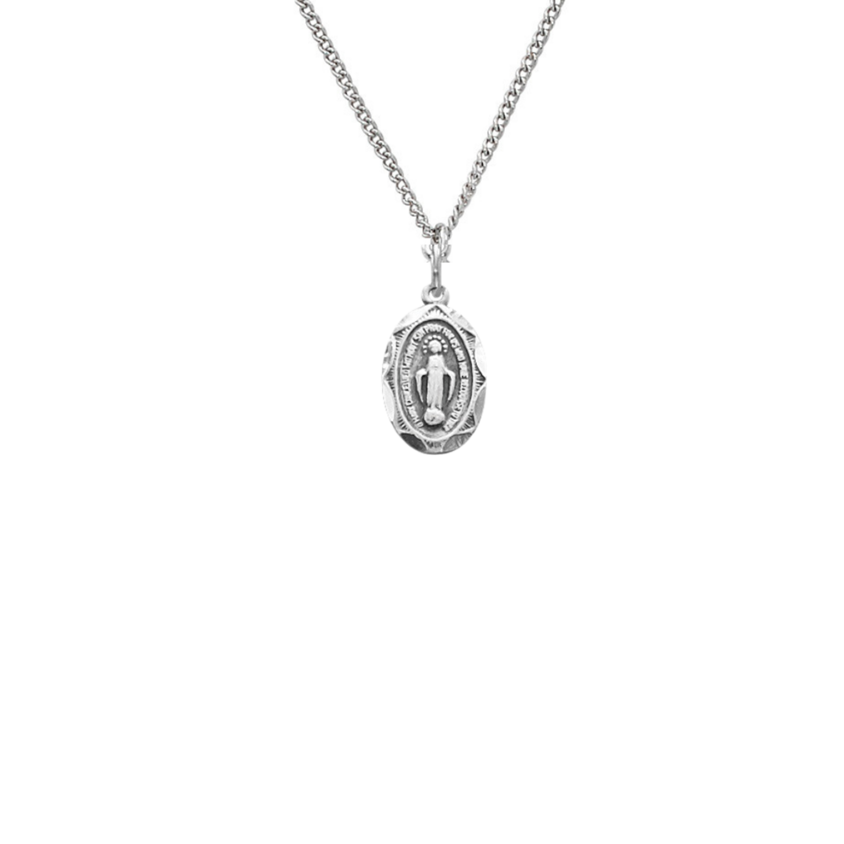 Tiny Miraculous Medal Sterling Silver L1203MI