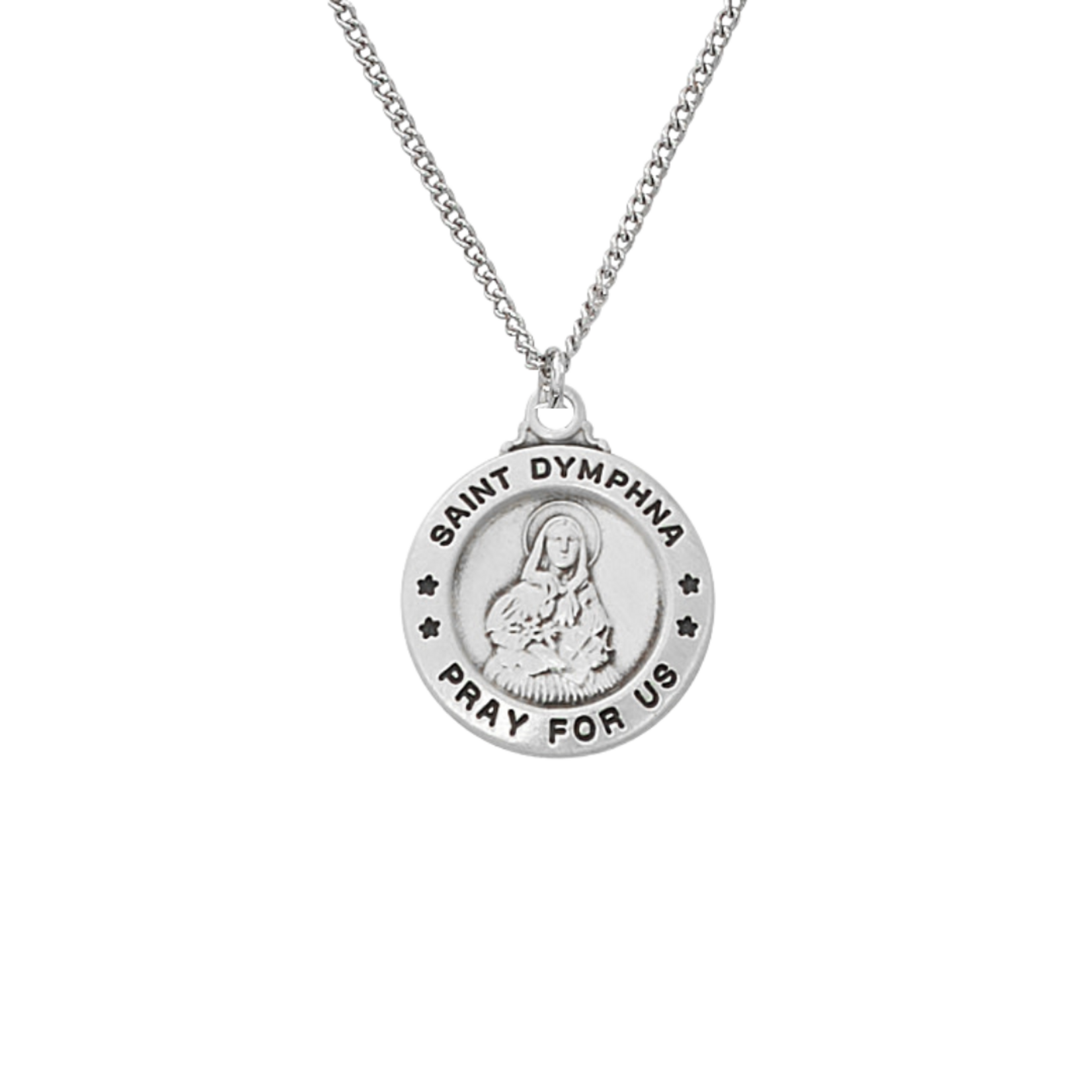 Saint Dymphna Medal Sterling Silver L700DY