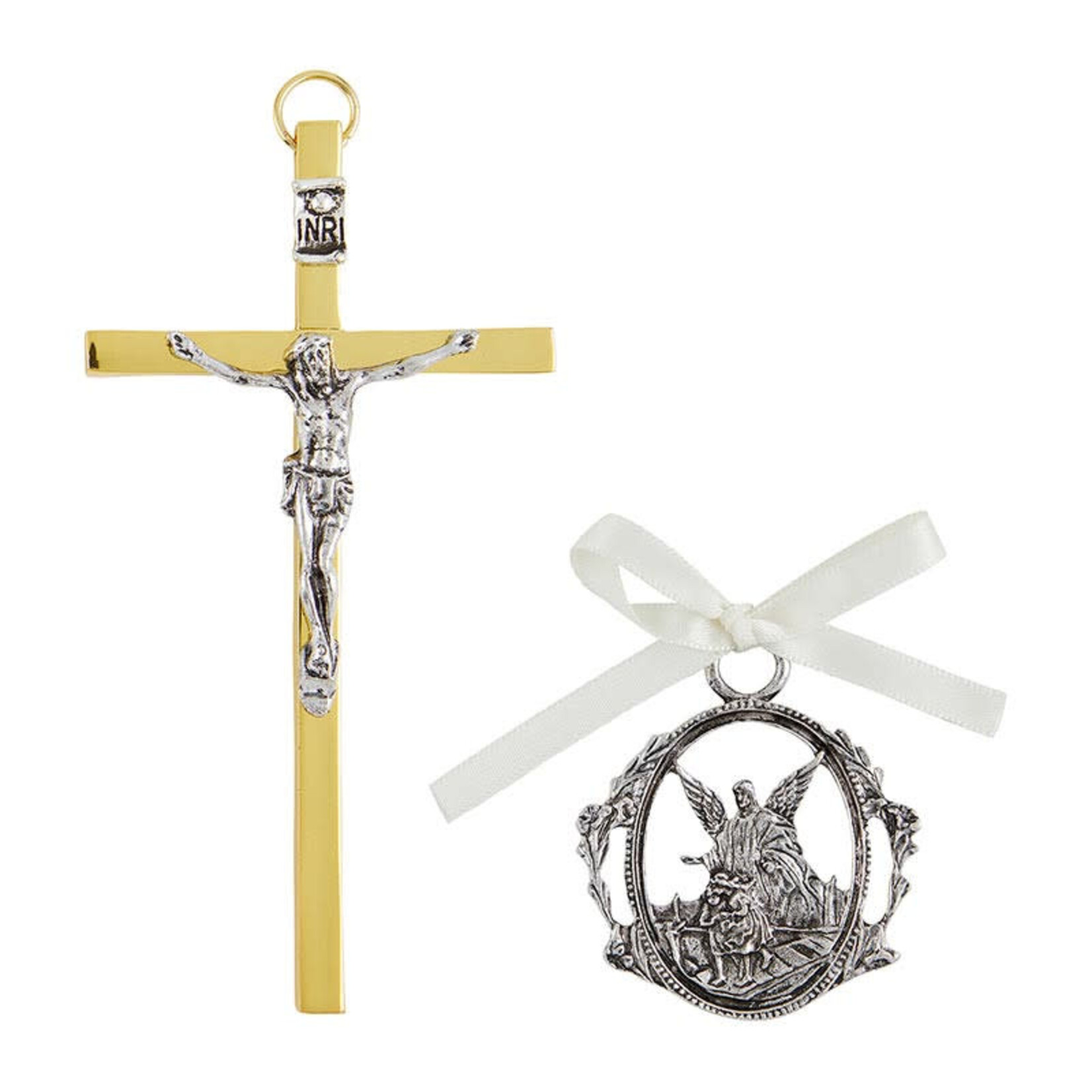 Crucifix and Crib Medal for Baby