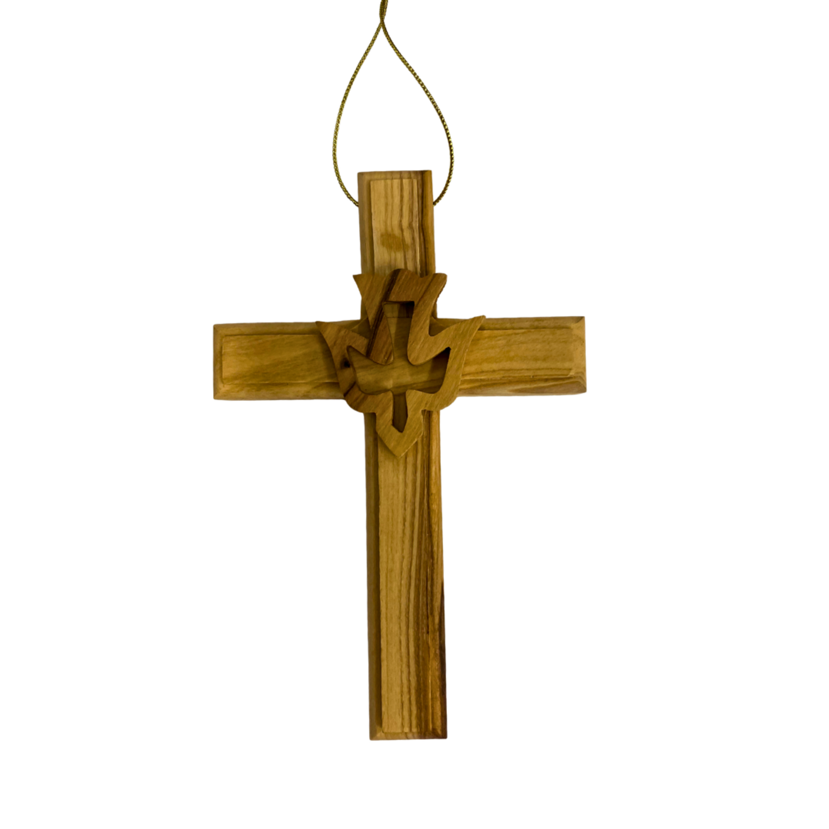 Olive Wood Wall Cross with Dove