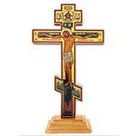 Standing Three Barred Icon Cross