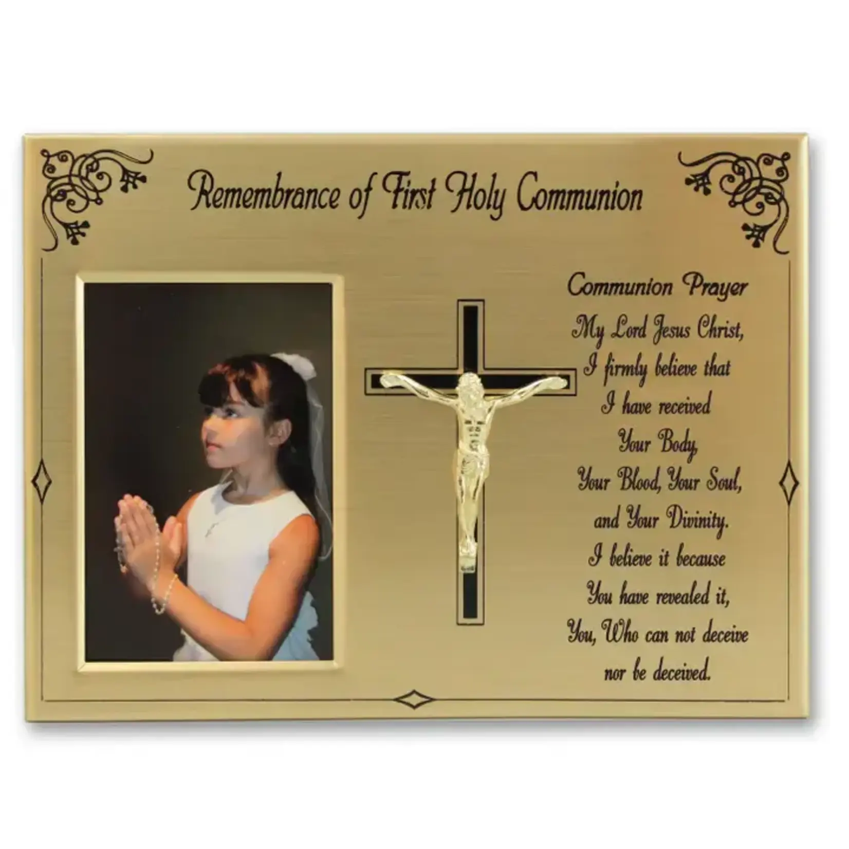 Gold First Communion Photo Frame