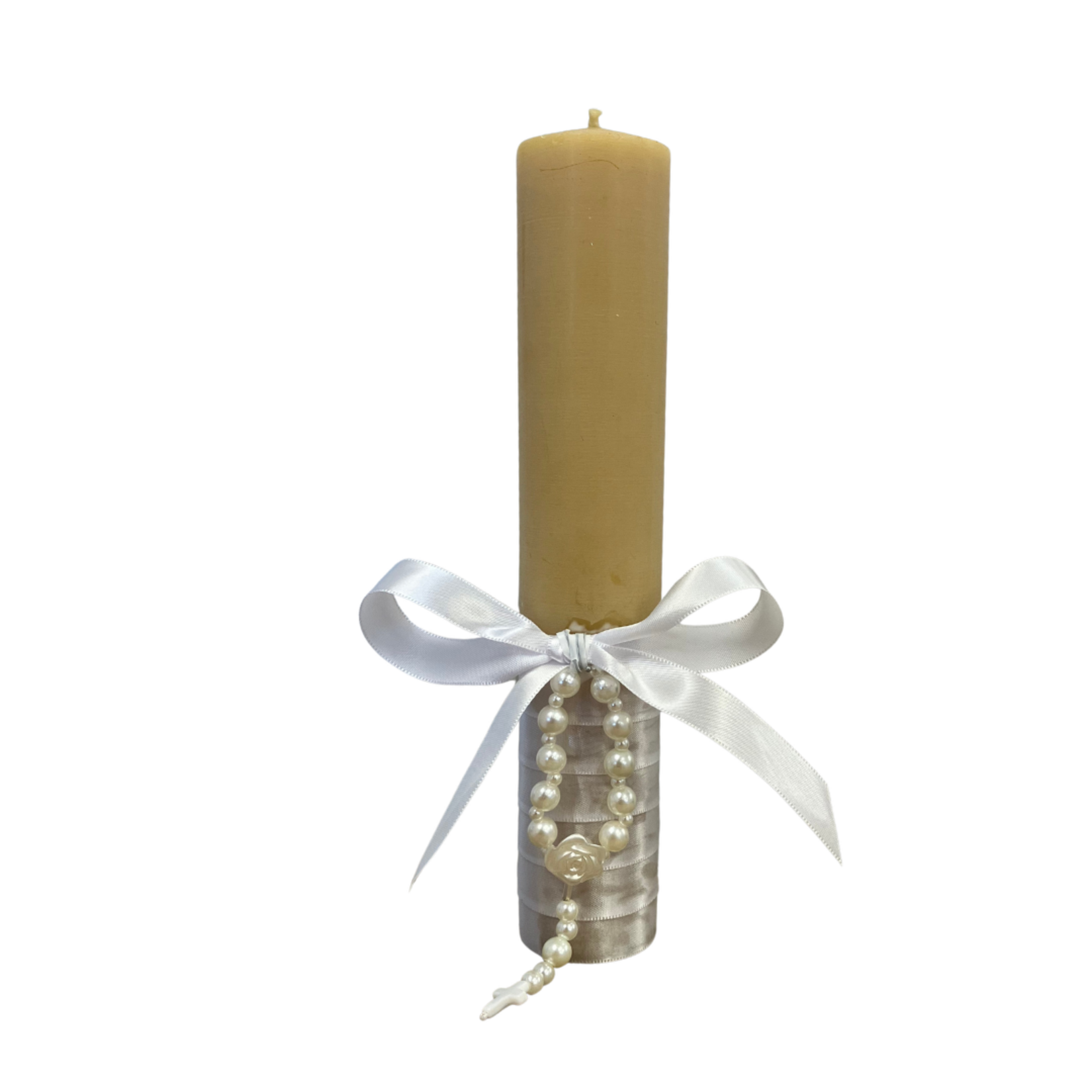 100% Beeswax Baptism Candle