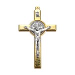 Gold and Silver St Benedict Crucifix Pendant