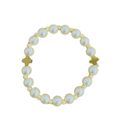 Faux Pearl Gold Cross Adult Bracelet