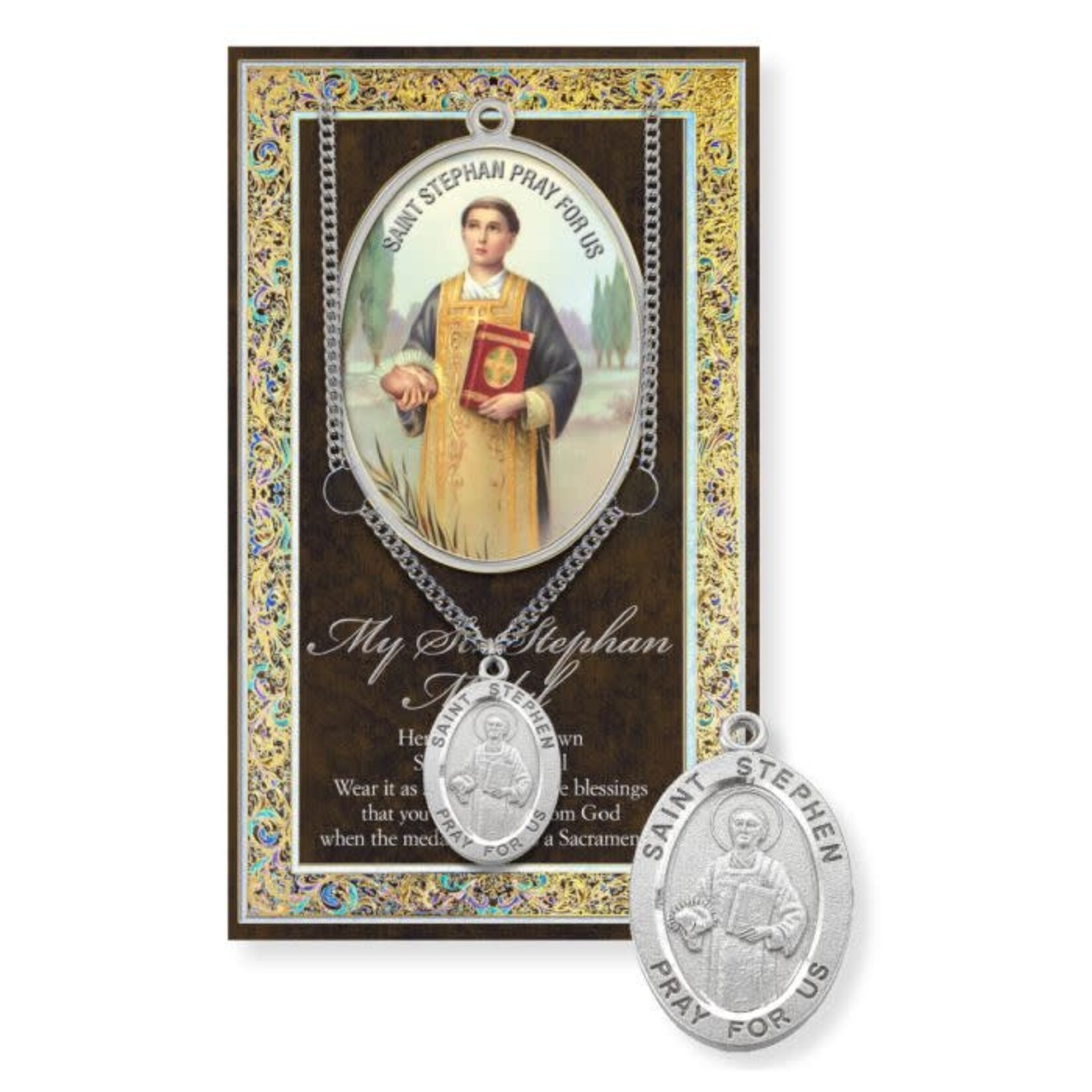 St Stephen Pewter Medal with Booklet