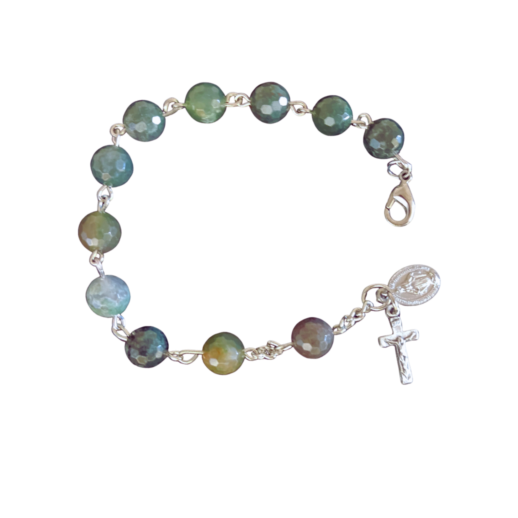 Indian Agate Rosary Bracelet
