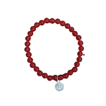 Large St Benedict Red Agate Stretch Bracelet