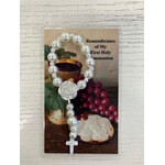 First Communion Pocket Rosary White