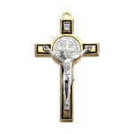 Gold and Silver St Benedict Crucifix Pendant