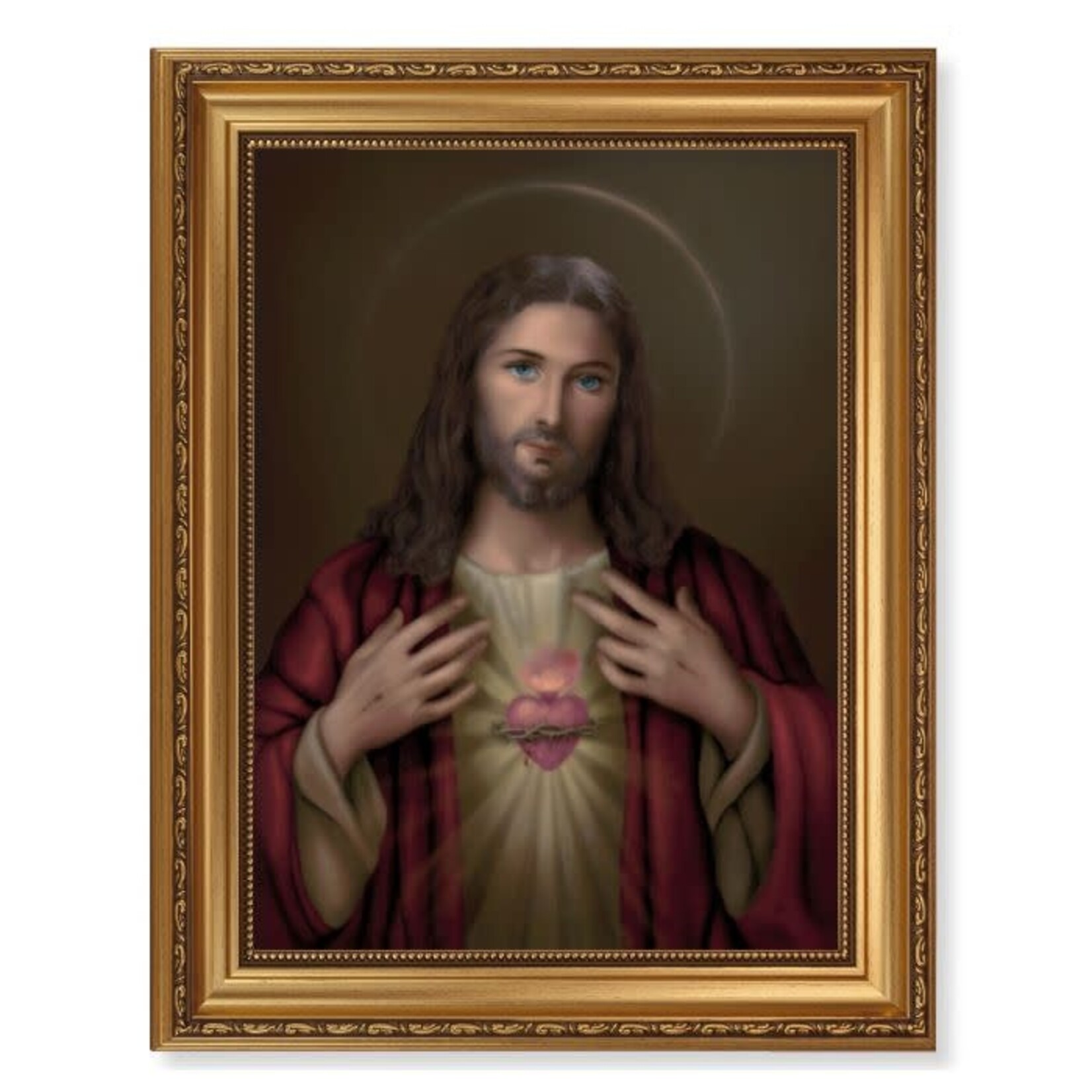 Sacred Heart of Jesus Textured Framed Art