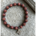 Goldstone Stretch Bracelet with 4-Way Medal