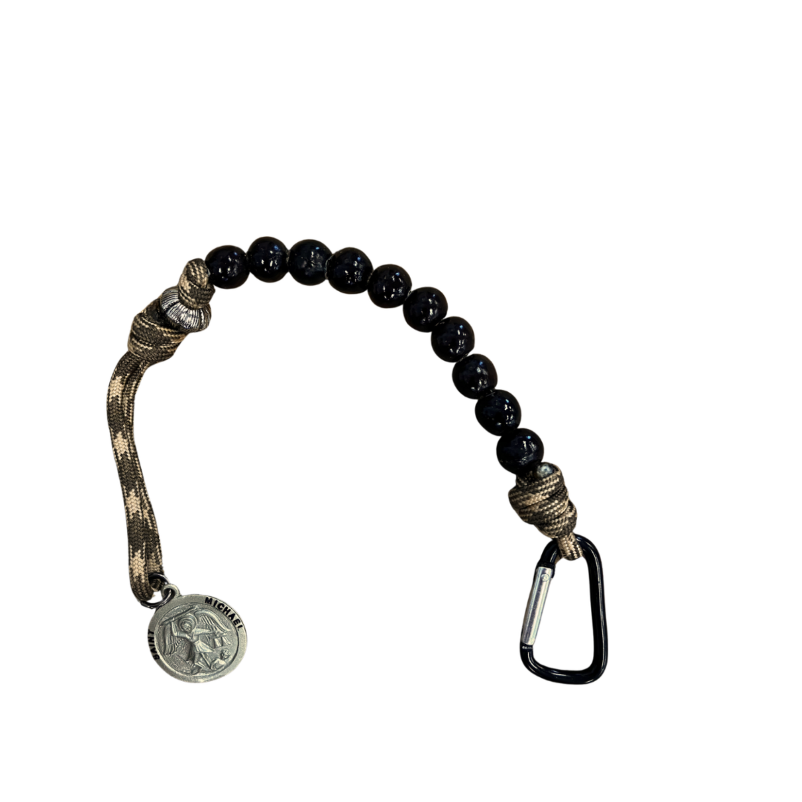 St Michael Camo Clip On Rosary
