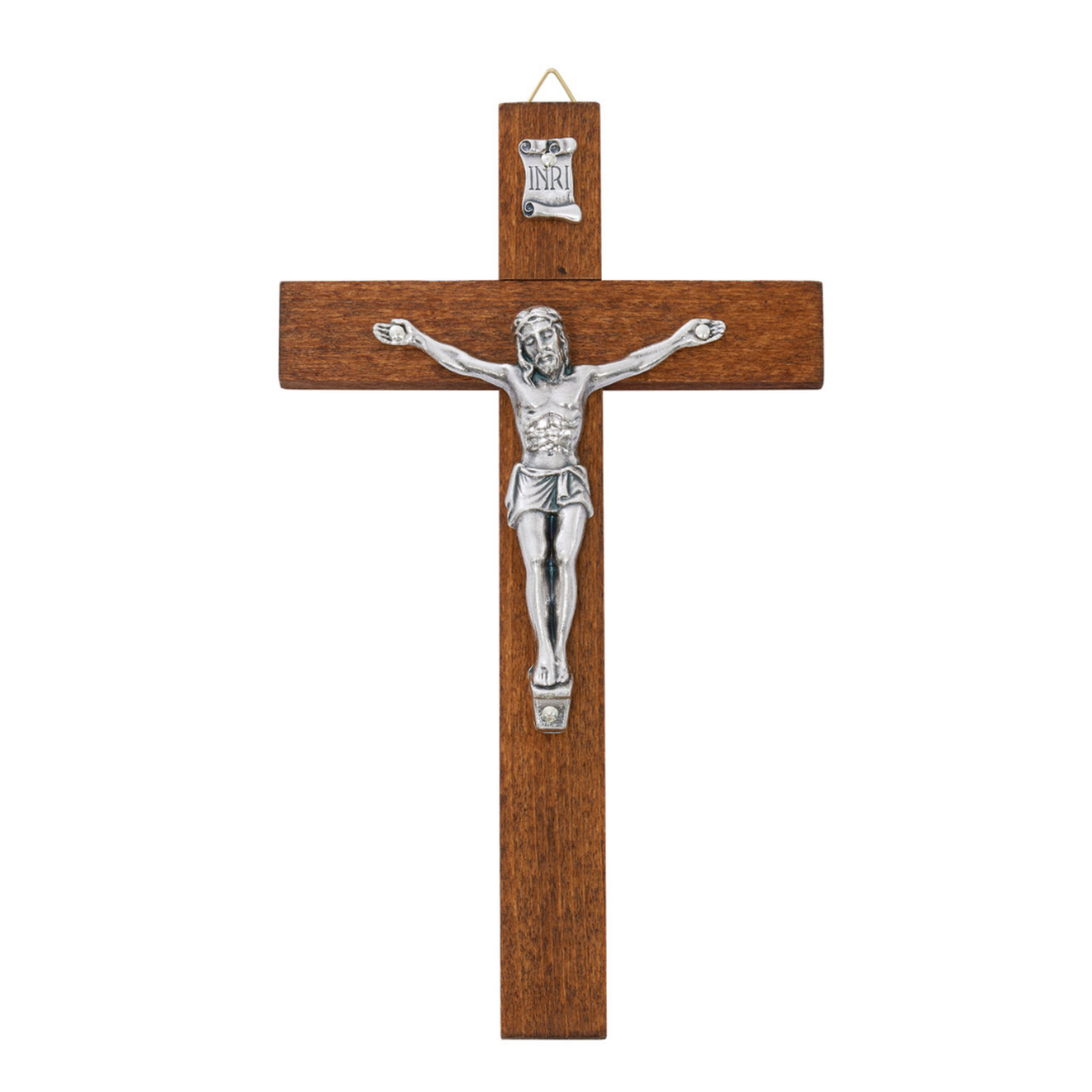 Brown Wood Italian Wall Crucifix