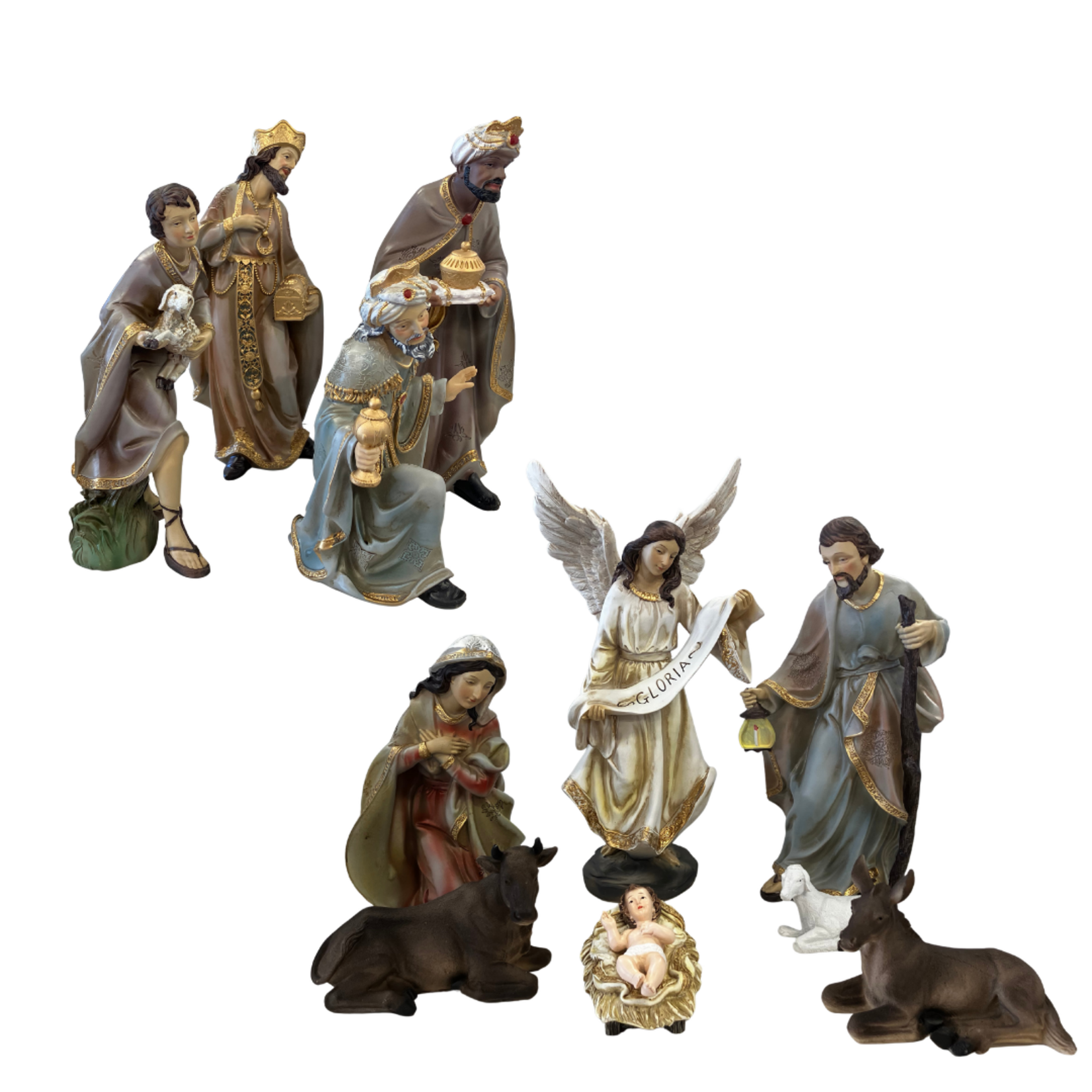 Large Table Top Nativity Set