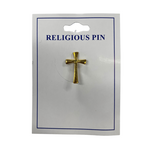 Flared Gold  Cross Lapel Pin
