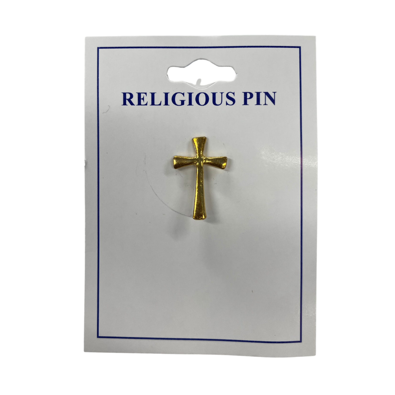 Flared Gold  Cross Lapel Pin