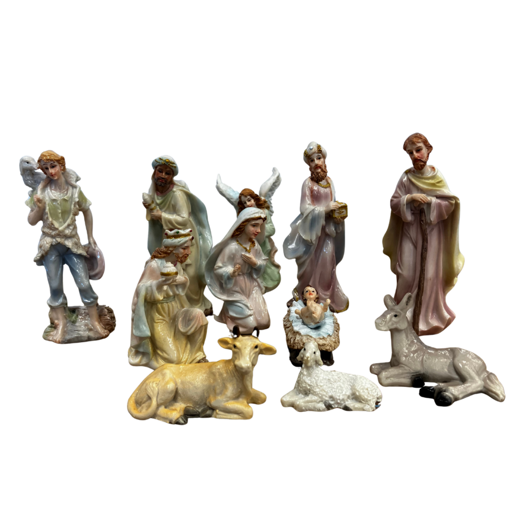 Tabletop Small Nativity Set Pearlized