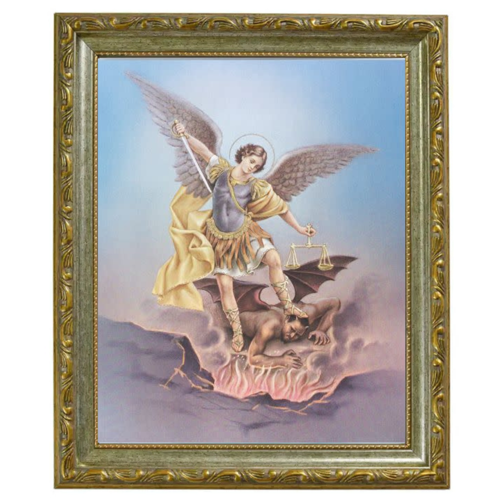 St Michael Ornate Frame Print