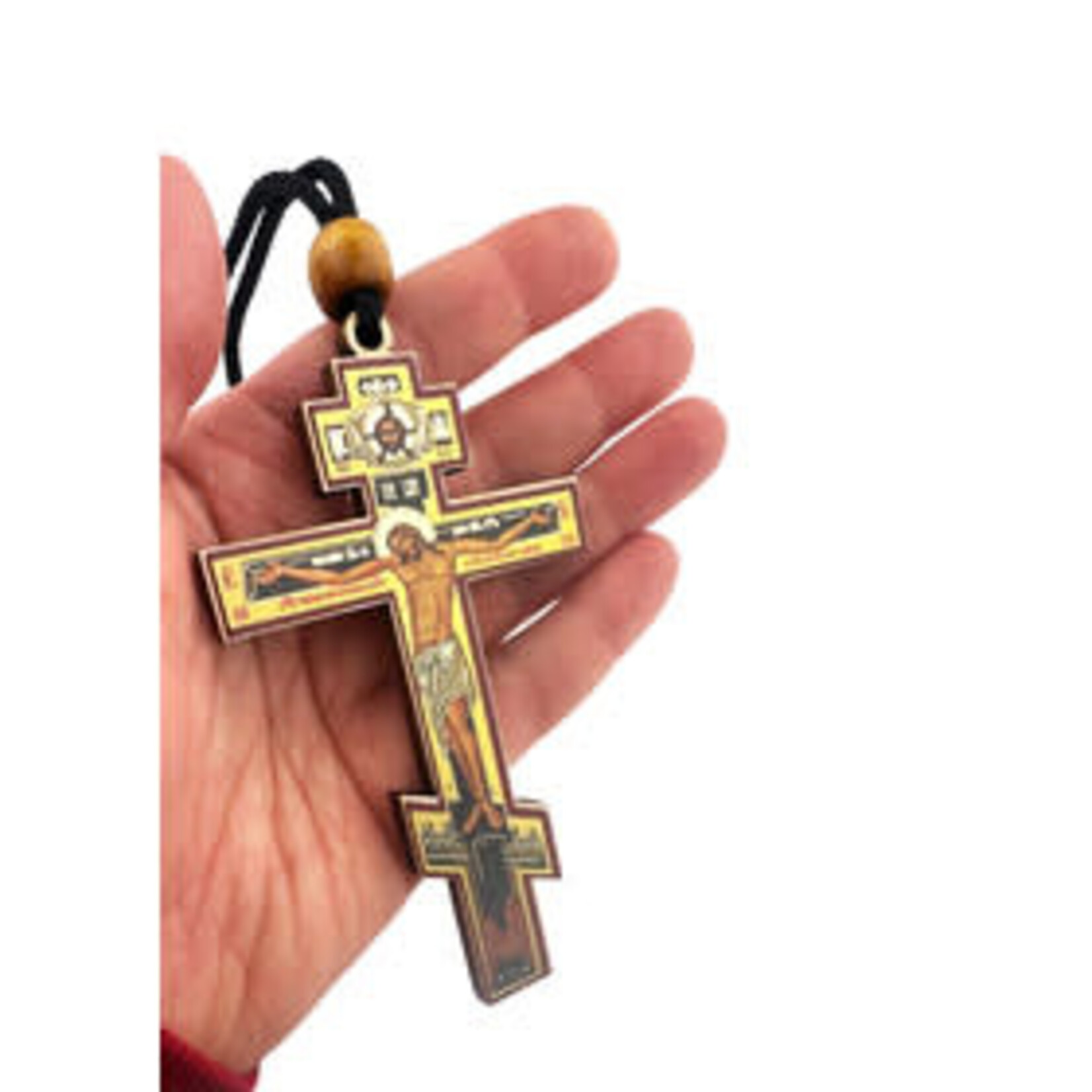 Three Barred Icon Cross Car Hanger