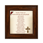Remember Christian Soul Prayer Walnut Frame