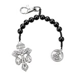 Saint Michael Black Backpack Clip