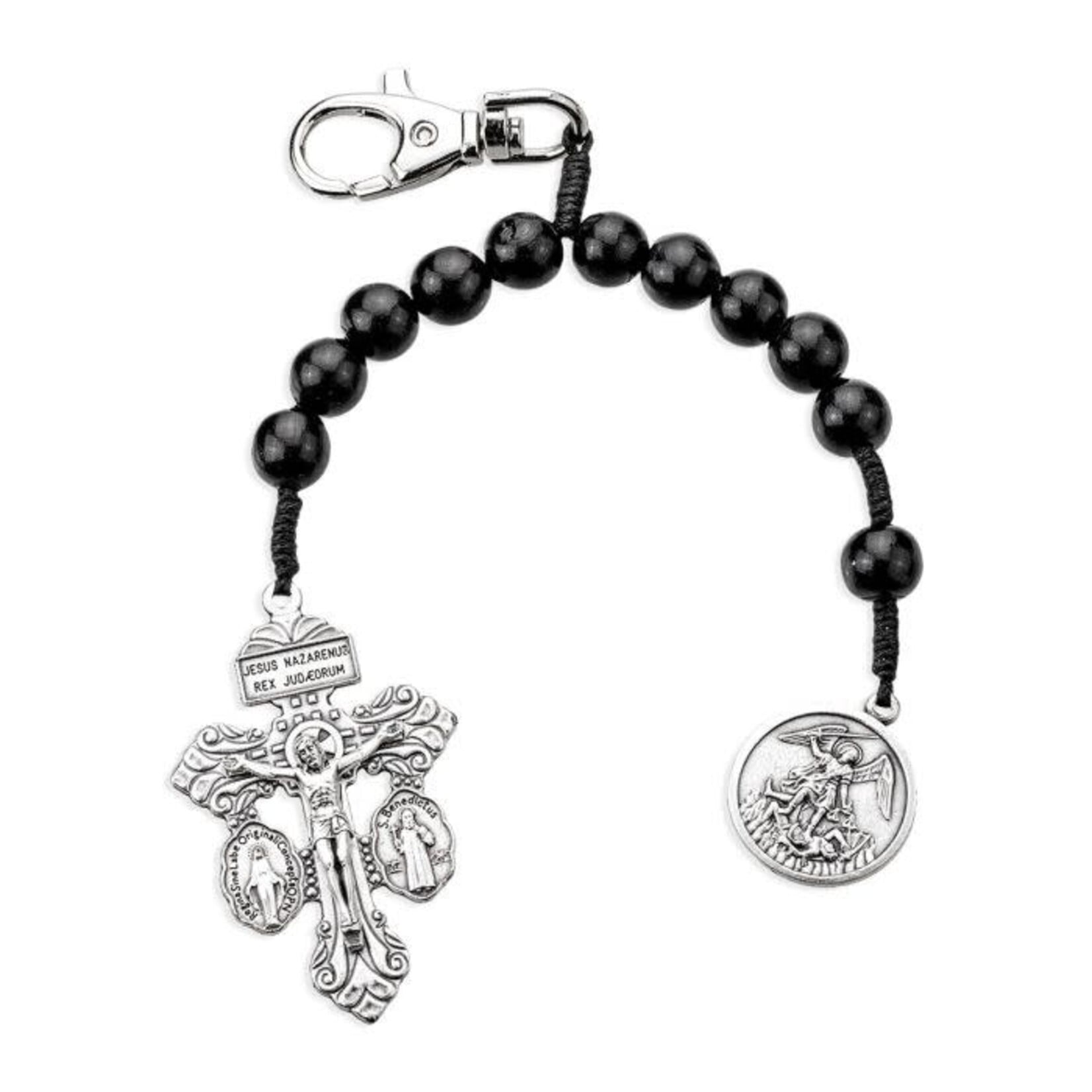 Saint Michael Black Backpack Clip