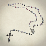 Princess Purple Faceted Glass Rosary