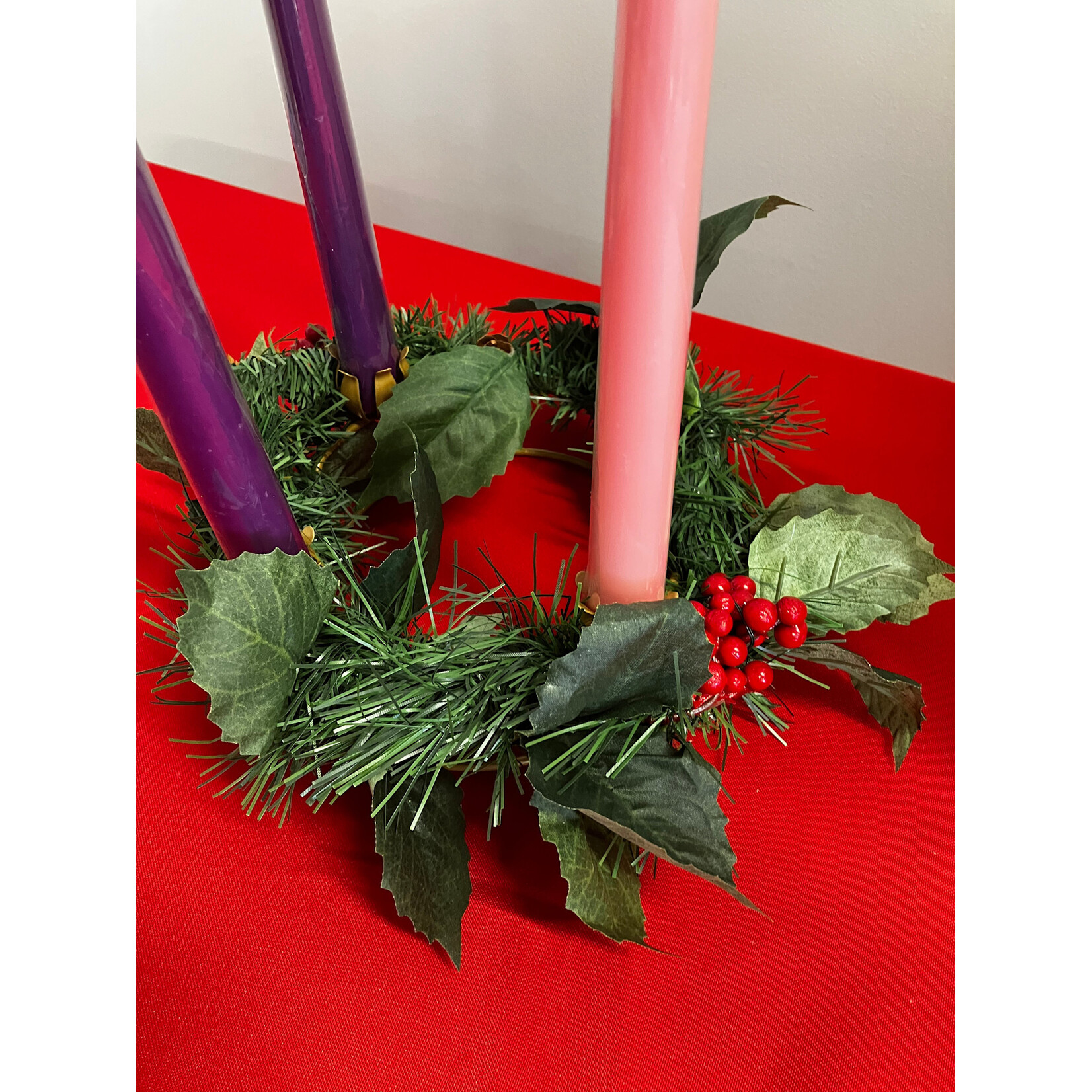 Small Advent Wreath with Greenery