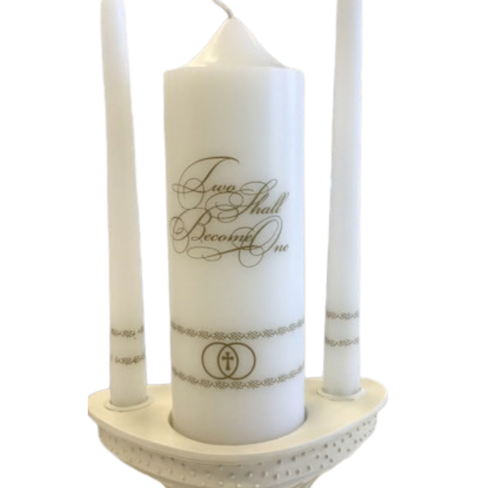 Two Shall Become One Wedding Candle Set