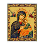 Small Perpetual Help Icon on Wood