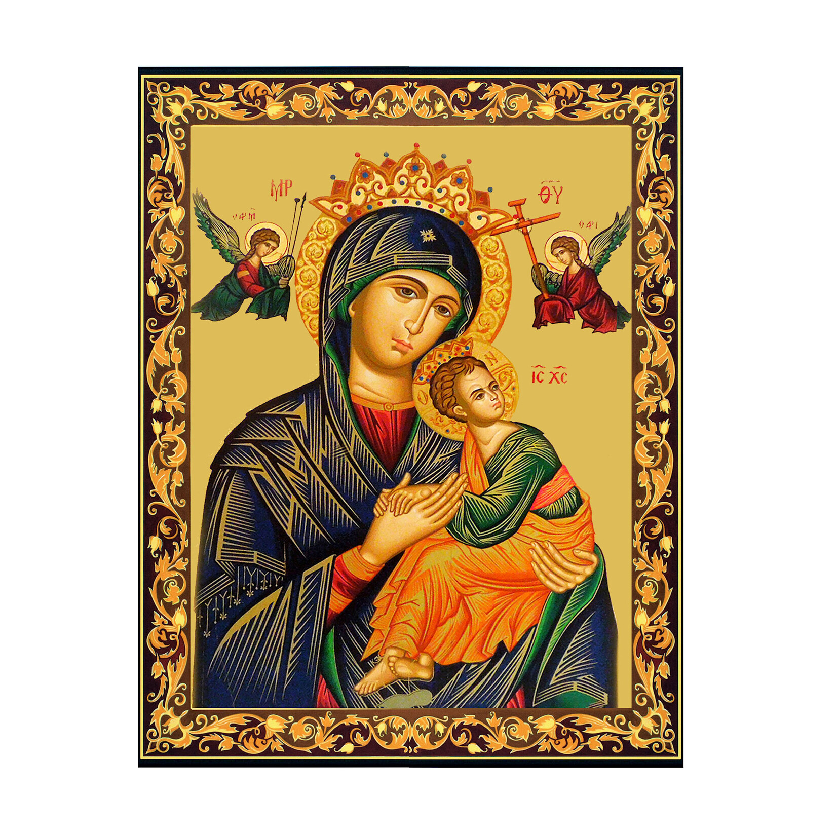 Small Perpetual Help Icon on Wood