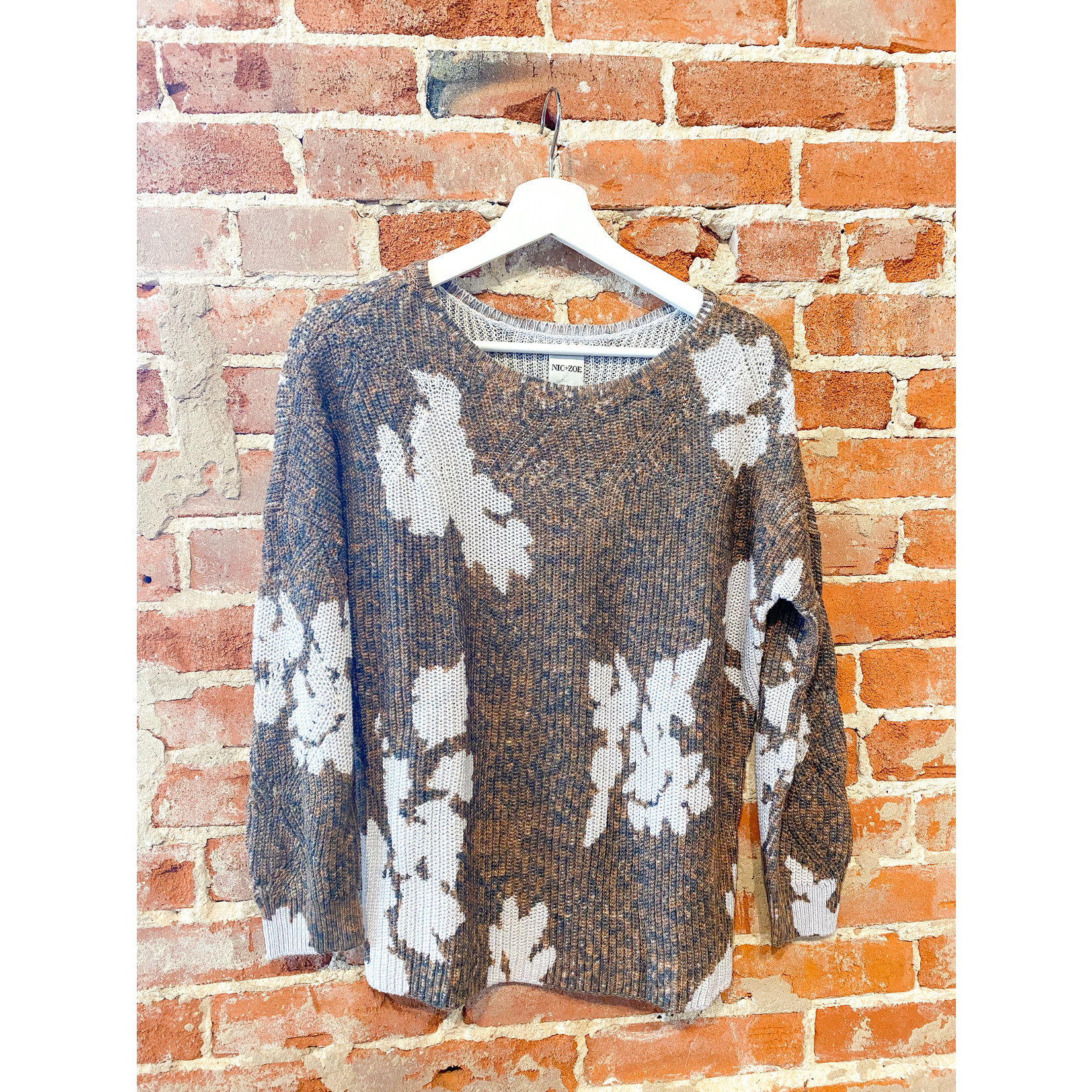 Nic + Zoe Scattered Florals Sweater