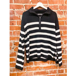 English Factory Striped Half-Zip Sweater