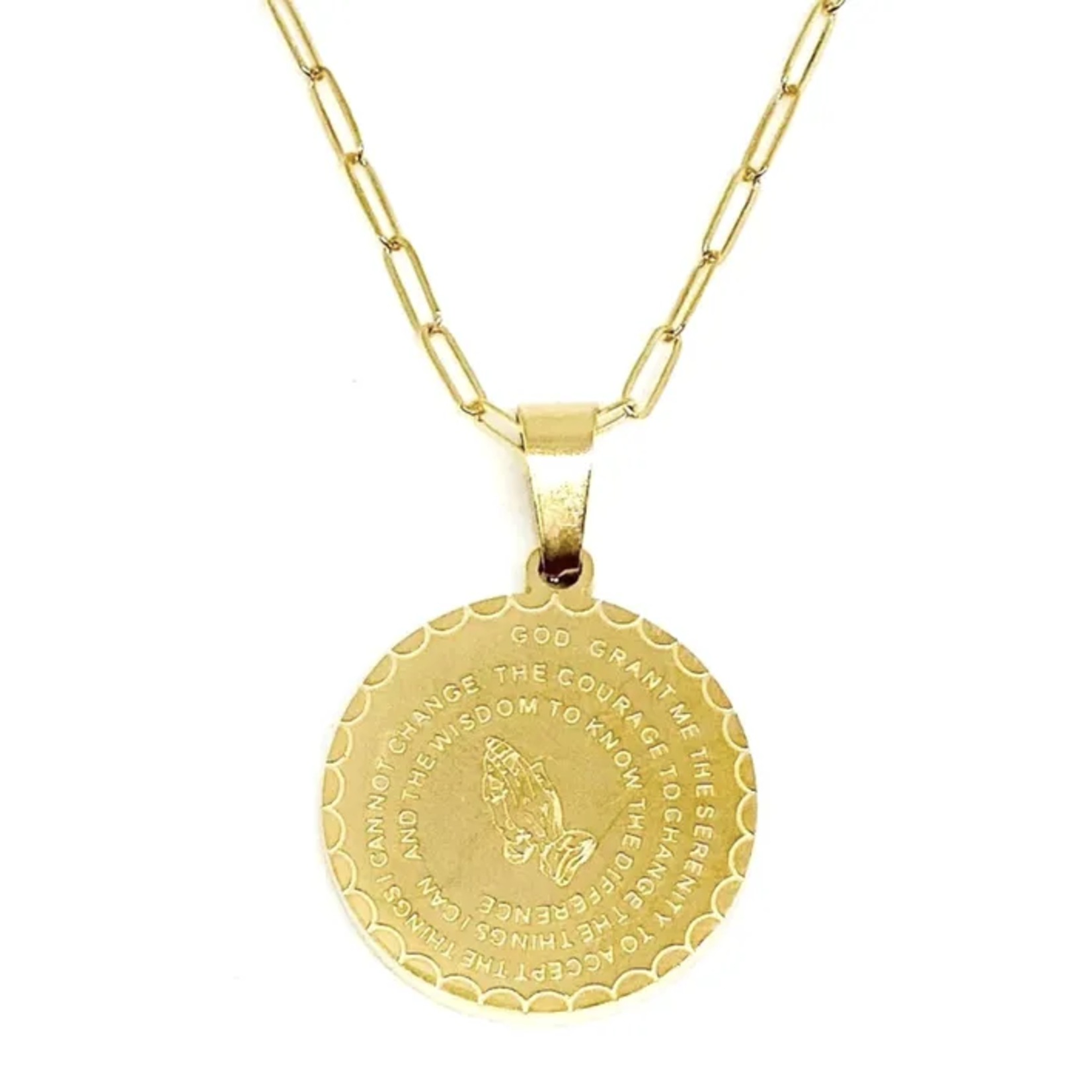 Allison Avery Lord's Prayer Medallion Necklace