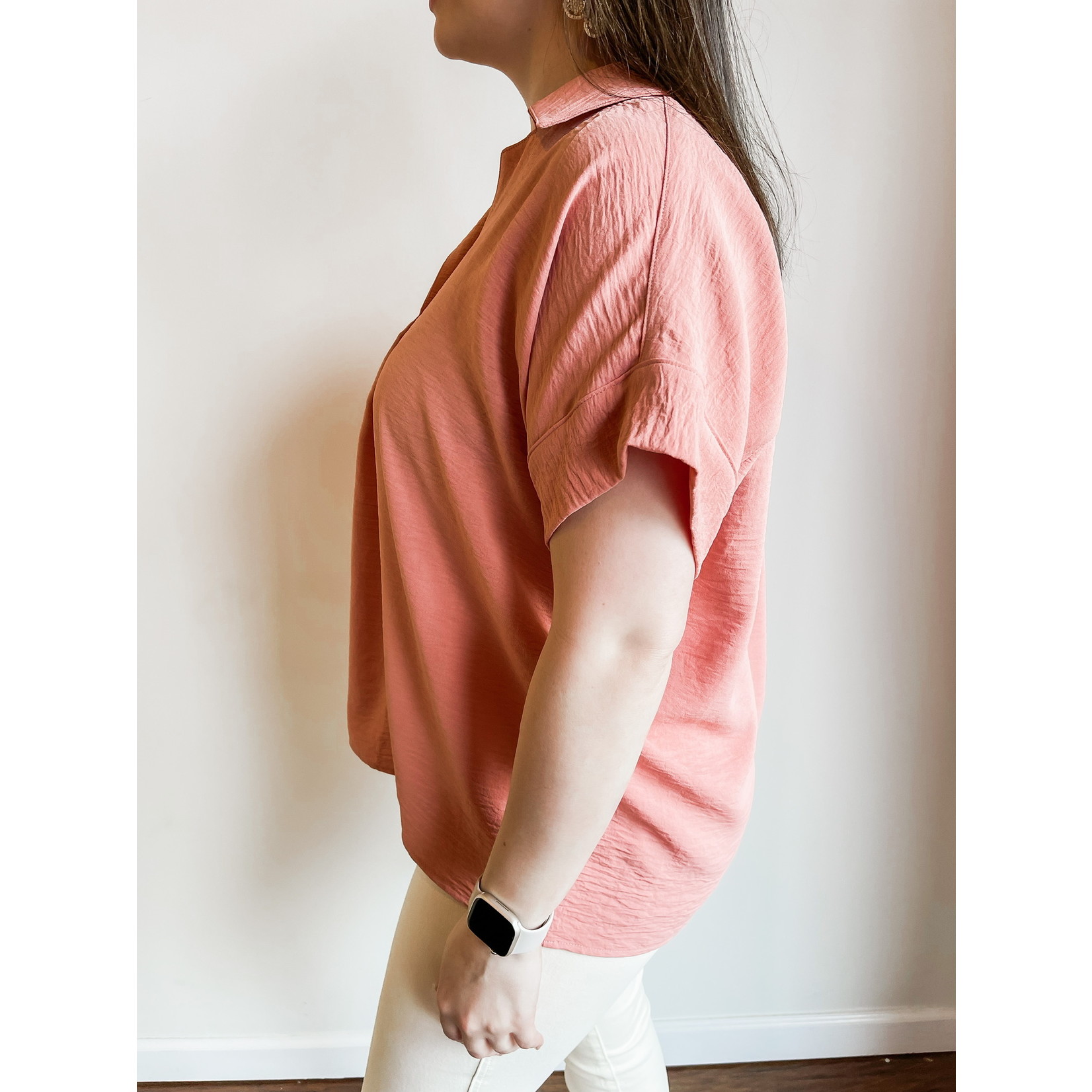 Ivy Jane Notched Collar Popover Top