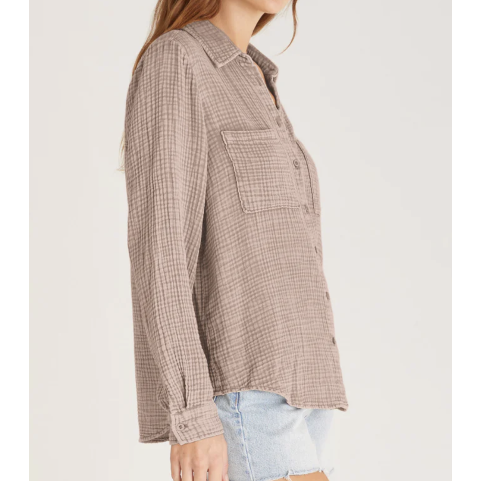 Z Supply Kaili Button Up Gauze Top