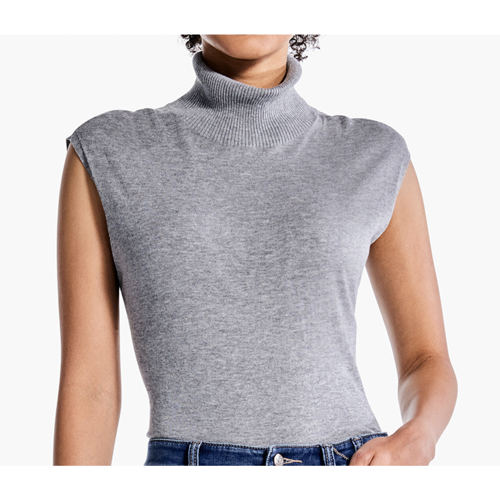 Nic + Zoe Sleeveless Turtleneck Sweater Tee