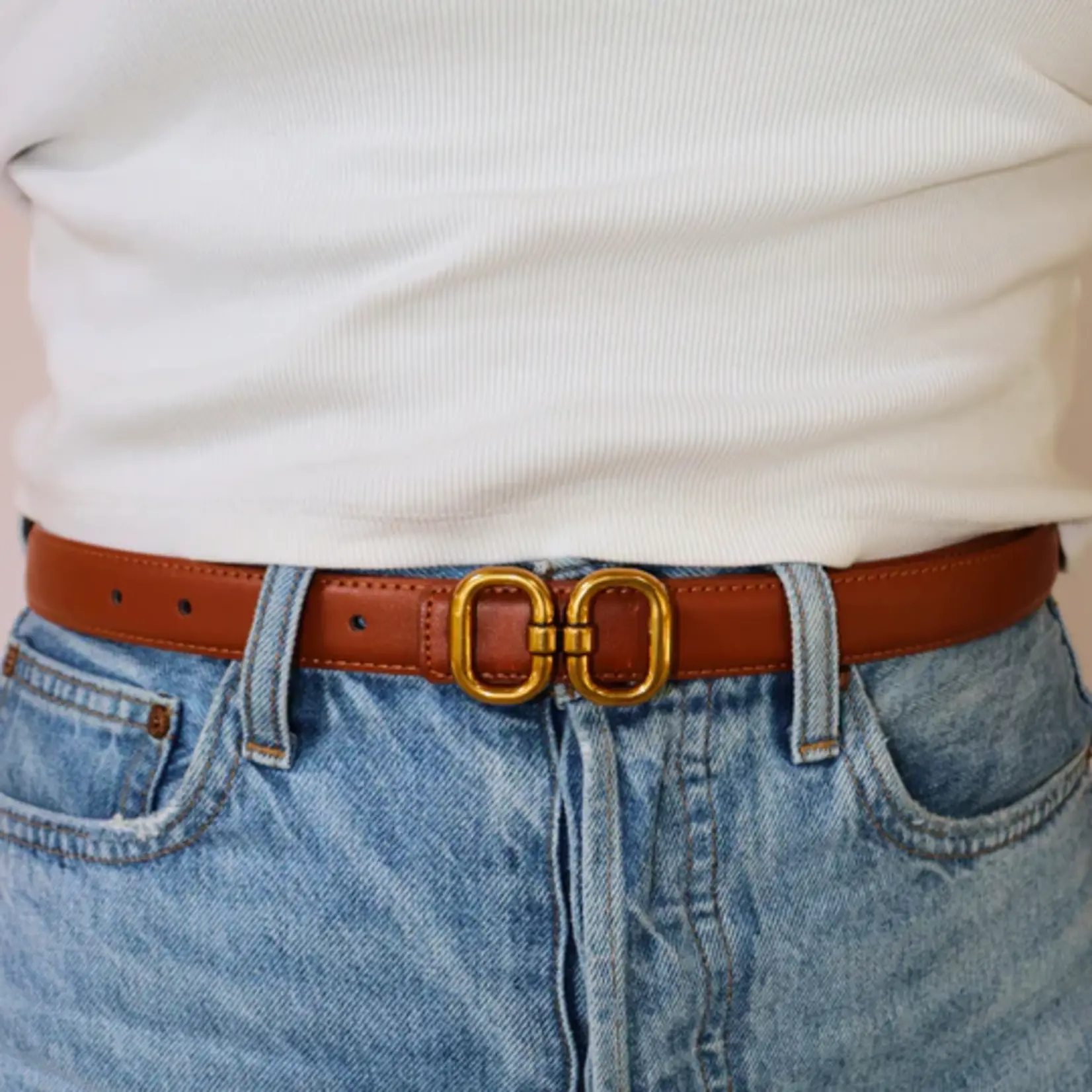 Accessory Concierge Double Oval Linked Belt