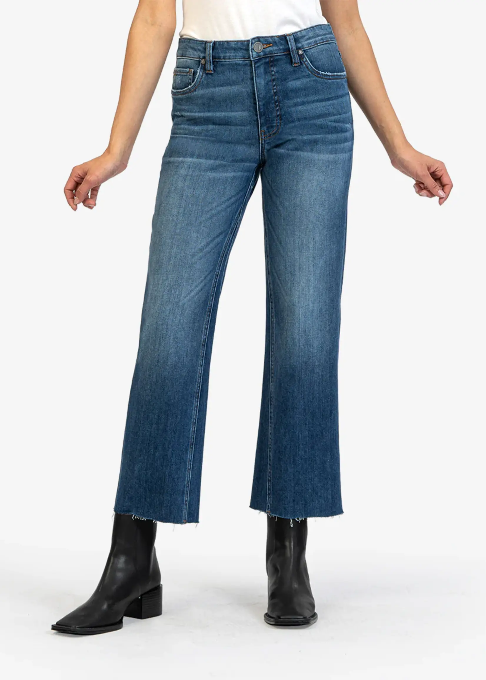 KUT Denim Kelsey High Rise Ankle Flare/Inset Leg