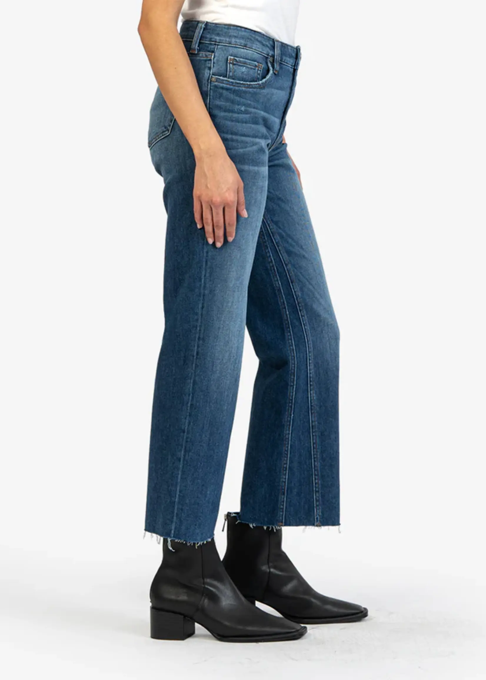 KUT Denim Kelsey High Rise Ankle Flare/Inset Leg