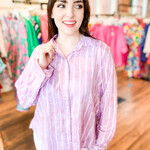 Nic + Zoe Watercolor Stripe Girlfriend Shirt