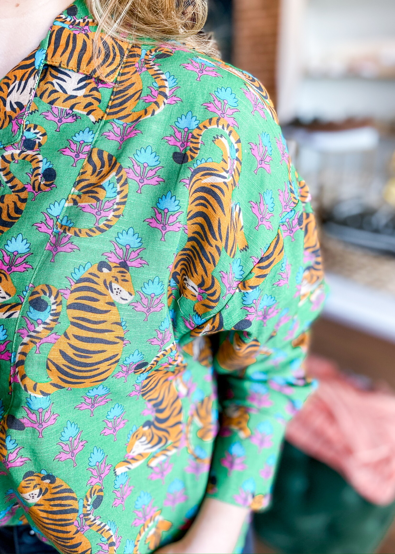 Ivy Jane Tiger Popover Top