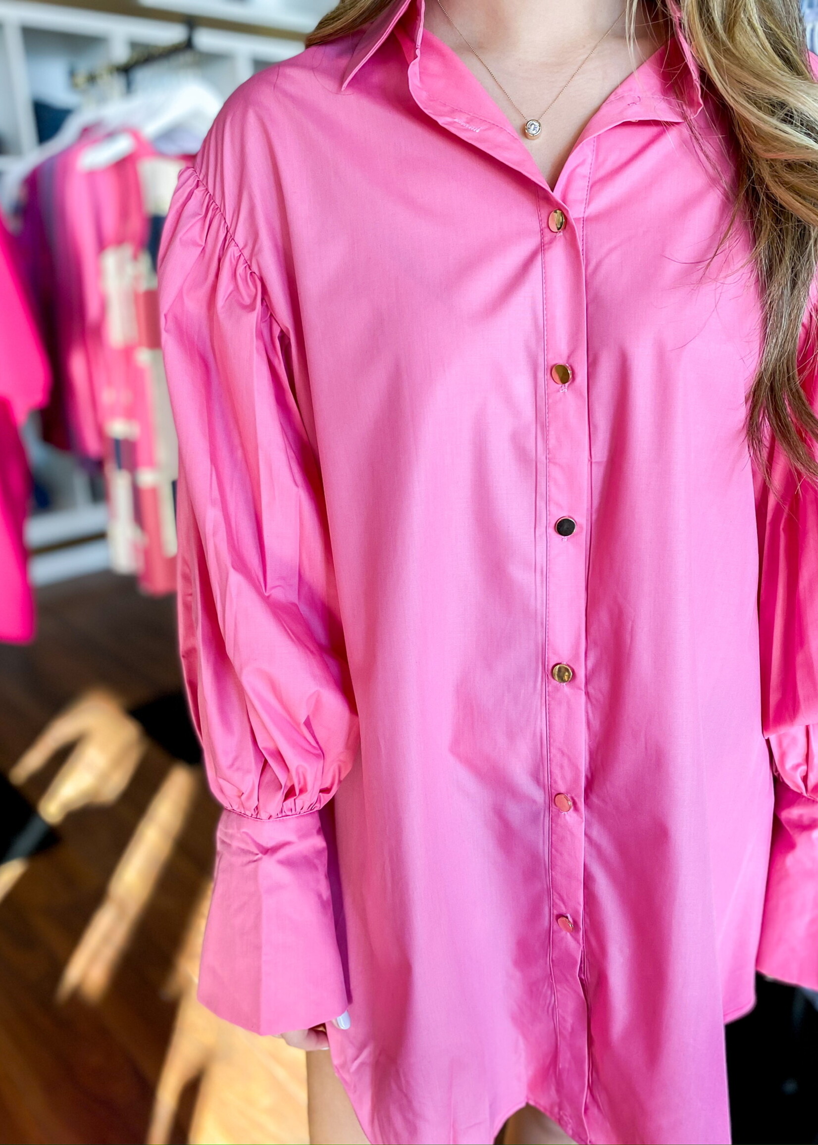 Beulahstyle Balloon Sleeve Button Down Mini