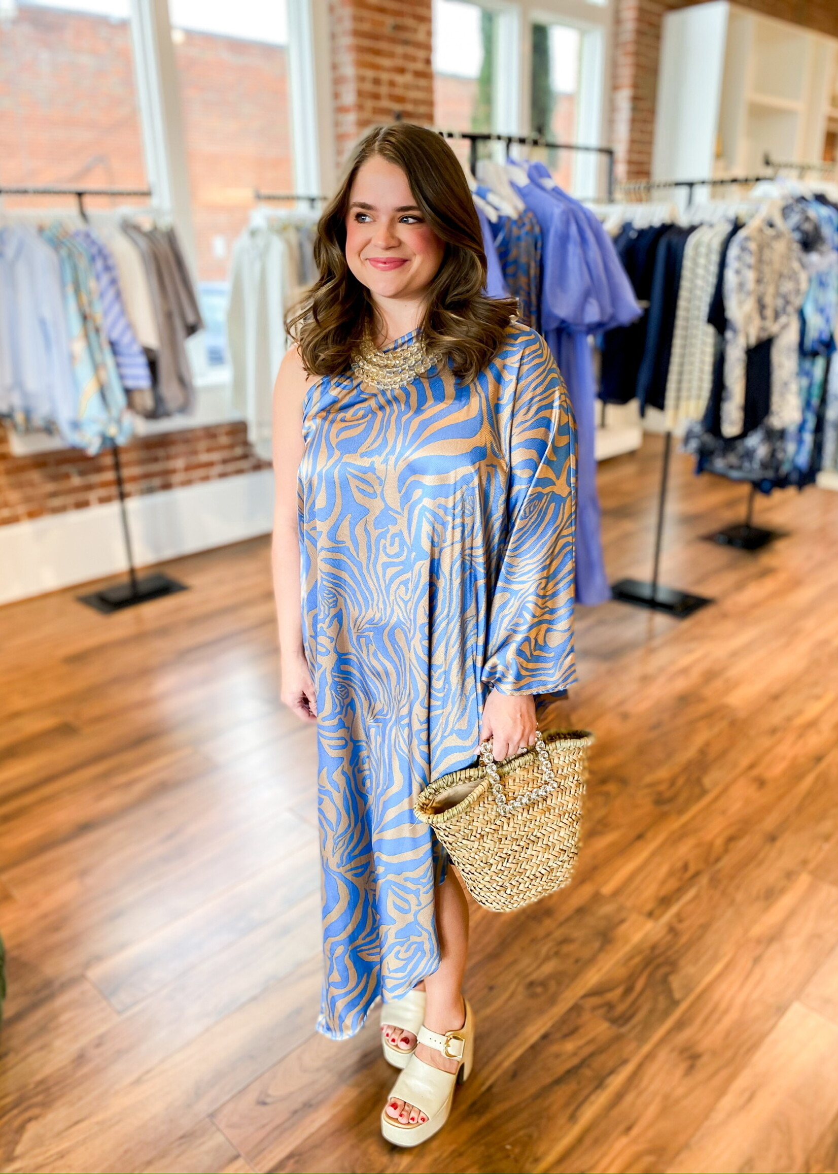 The Fashion Luxe Satin Asymmetrical Dress