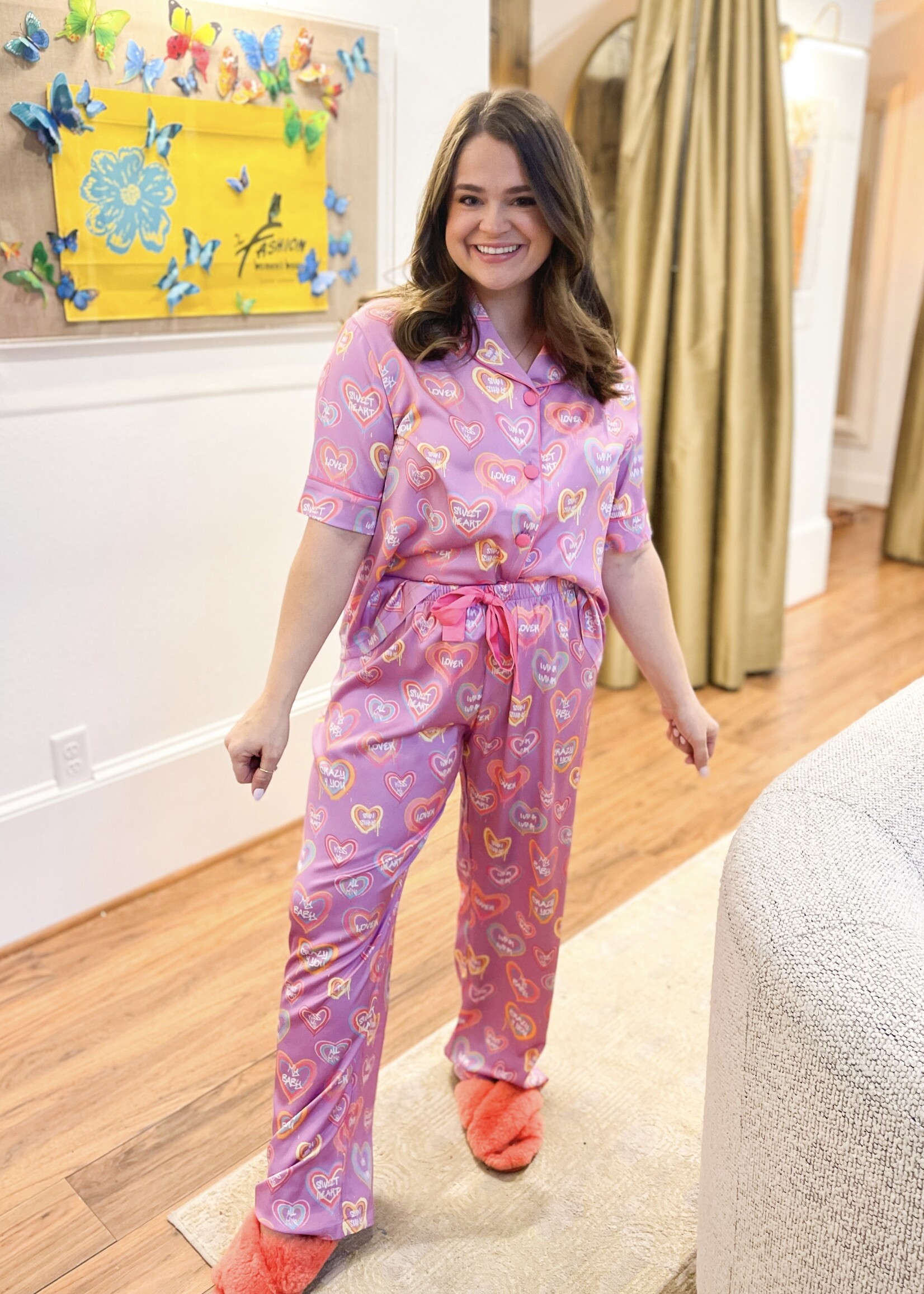 Sunshine Society Silky PJ Pant Set