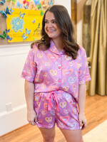 Sunshine Society Silky PJ Short Set