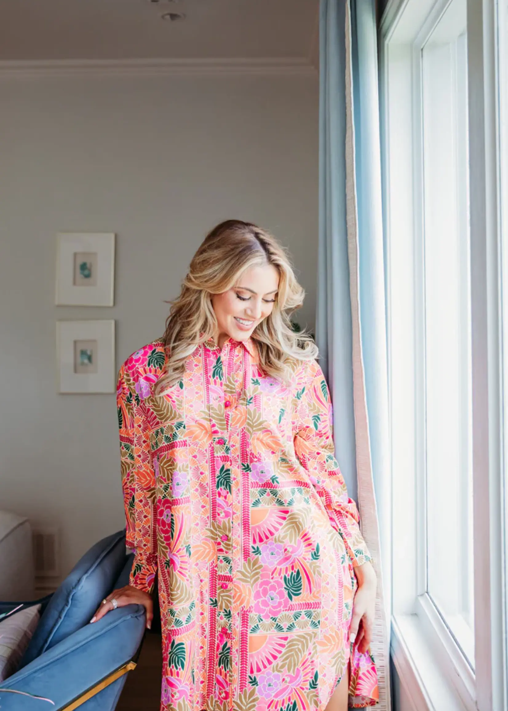 Karlie Toucan Scarf Shirt Dress