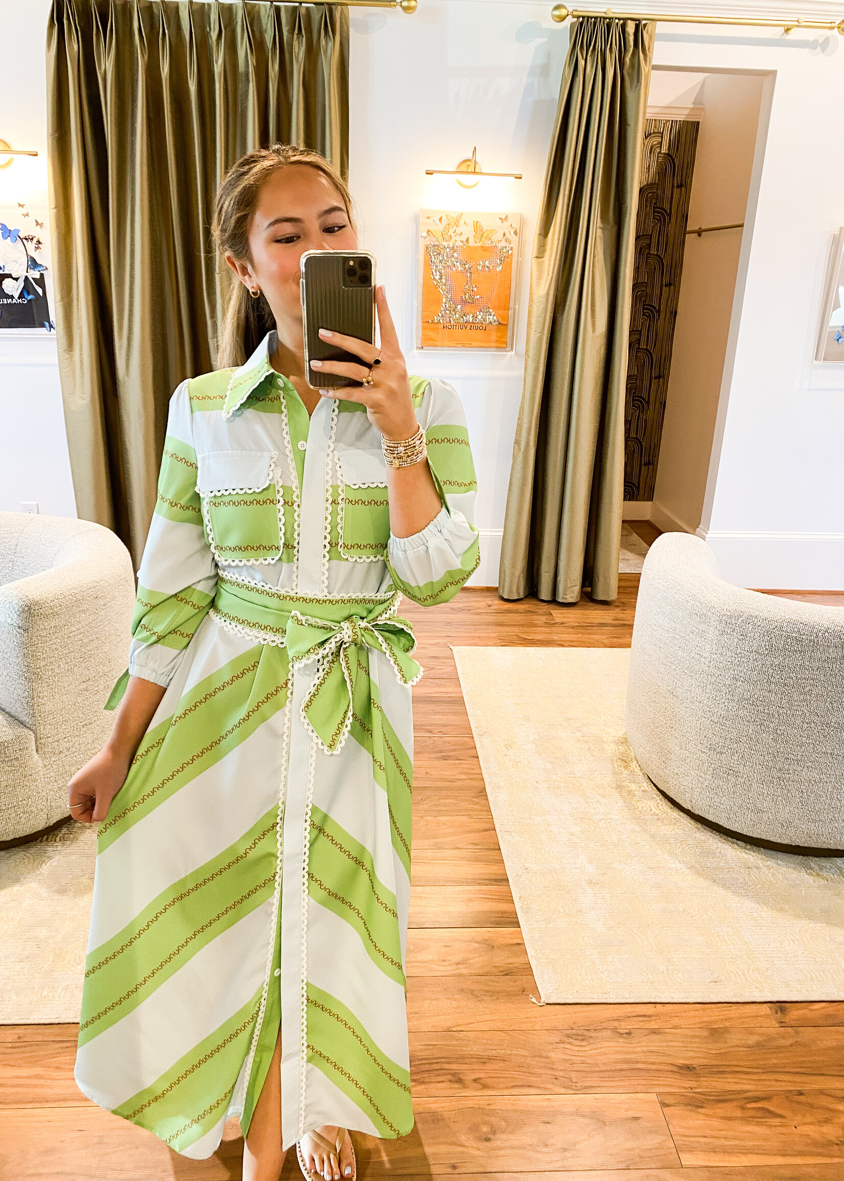 Beulahstyle Button Down Stripe Maxi