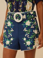 Farm Rio Flower Tapestry Shorts